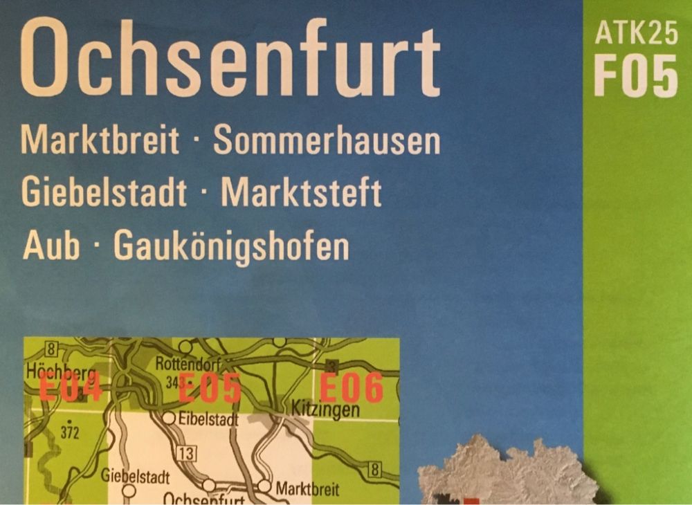 Topographische Karte Ochsenfurt